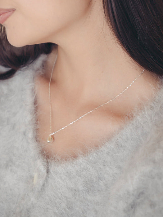 [TILLIDIE] SW4066 Long drop necklace_Silver