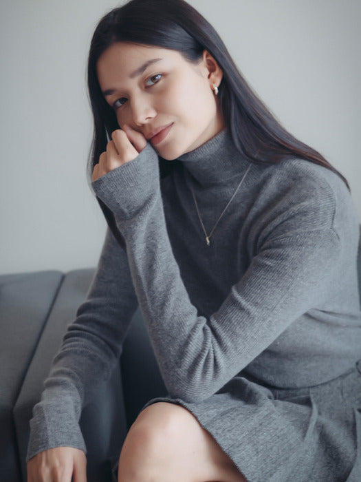 [TILLIDIE] SW4064 Simple round ring necklace_Silver