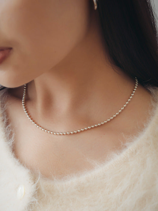 [TILLIDIE] SW4063 Silver chain necklace_Silver
