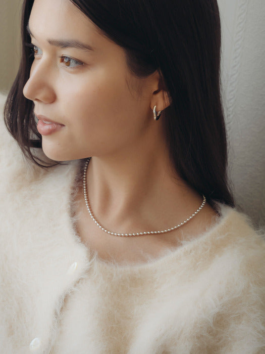 [TILLIDIE] SW4063 Silver chain necklace_Silver