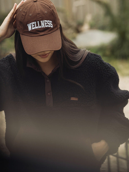 [TILLIDIE] Semi-zipup fleece anorak jumper_Black