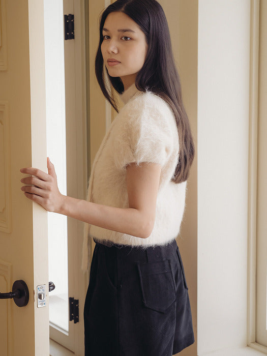 [TILLIDIE] Suri alpaca tie set romantic cardigan_Beige