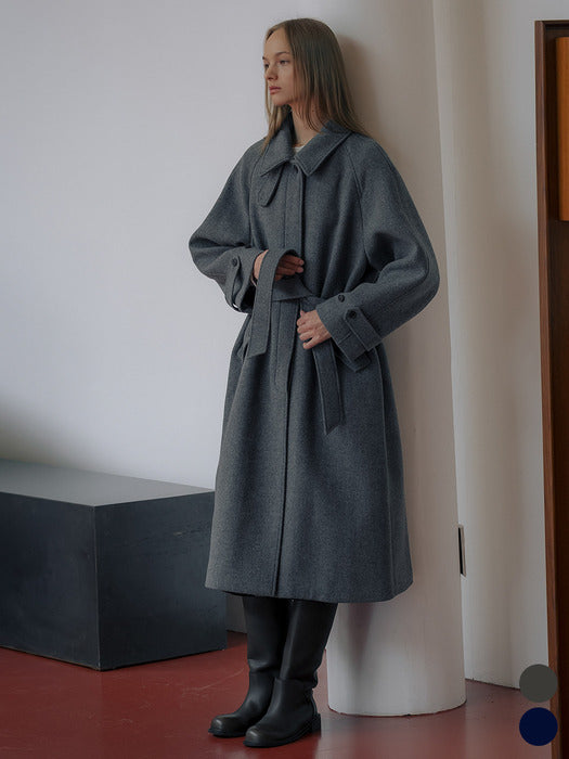 Tillidie Wool premium maxi raglan coat