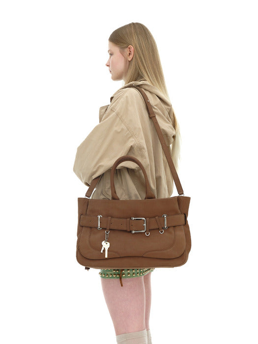 [osoi] TOTE BROCLE [NUBUCK BROWN]