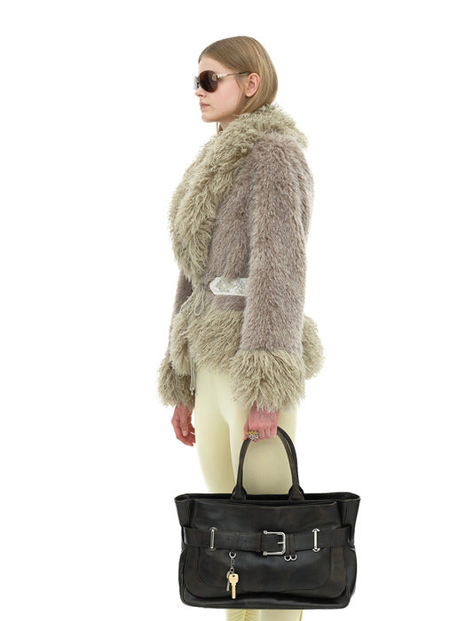 [osoi] TOTE BROCLE [STAIN BROWN]