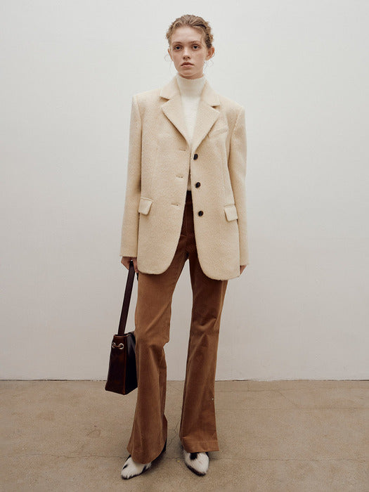 raive Corduroy Bootcut Slit Pants in Camel VW4WL350-92 - View 2