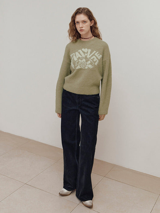 [raive] Velvetlike Denim Pants VJ4WL384_2color