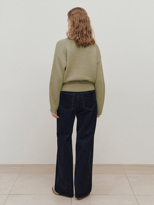 [raive] Velvetlike Denim Pants VJ4WL384_2color