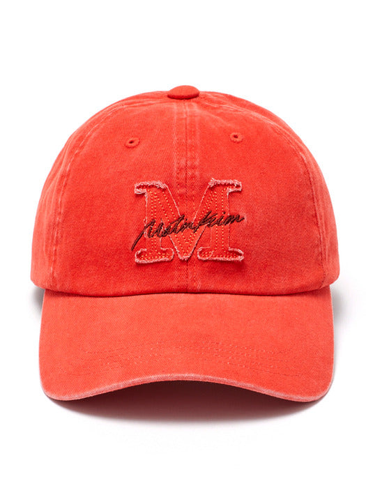MATIN CURSIVE BALL CAP IN ORANGE