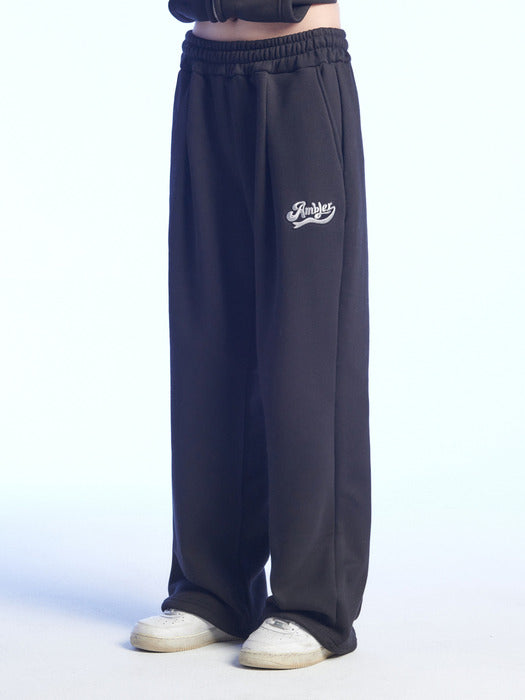 [ambler] BIG AMBLER Wide Sweat Pants AP803 (Black)