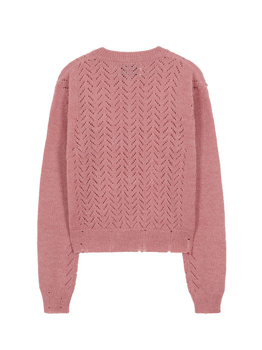 SCASI KNIT CARDIGAN_pink