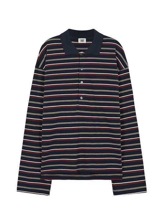 PK STRIPE LONG SLEEVE_navy
