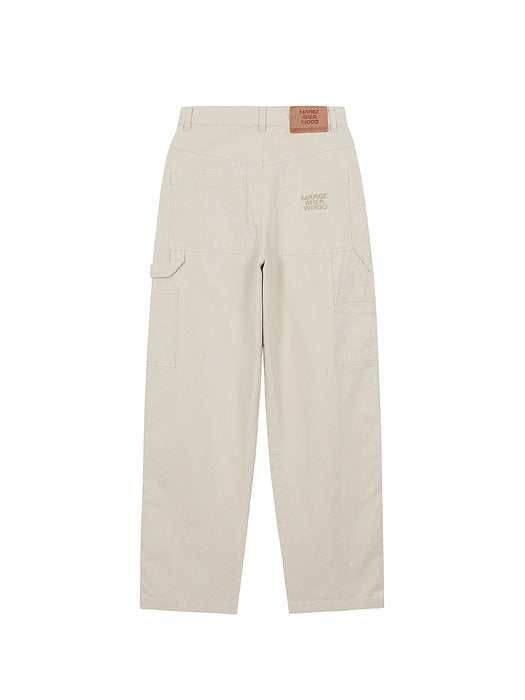 WASHED WORK CURVE PANTS_light beige
