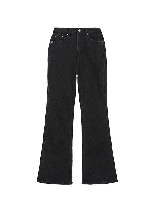 SPAN SLIM BOOTSCUT JEANS_black