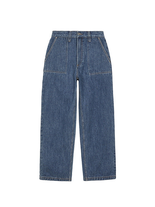 Margesherwood Stitch Relaxed Wide Jeans blue