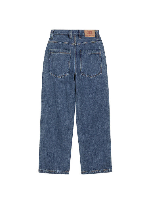 Margesherwood Stitch Relaxed Wide Jeans blue