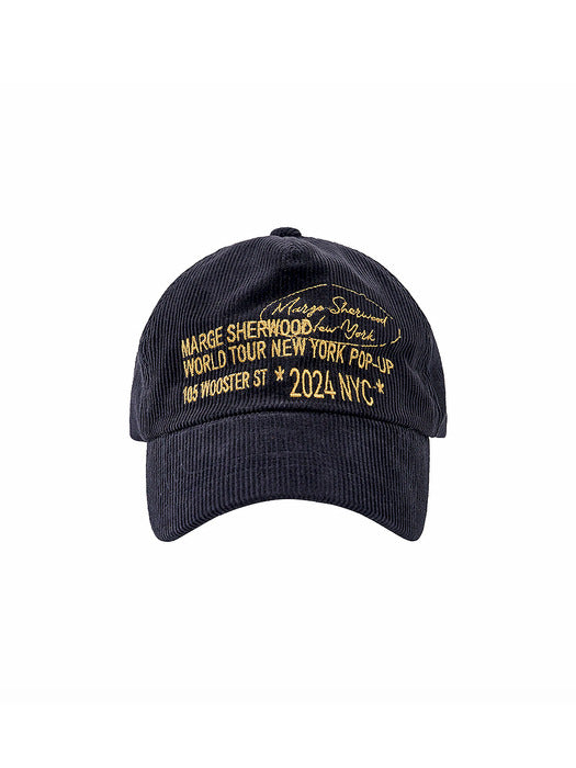 Margesherwood Corduroy New York Ballcap navy