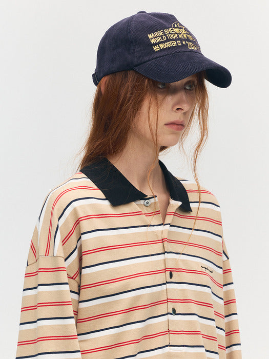 Margesherwood Corduroy New York Ballcap navy