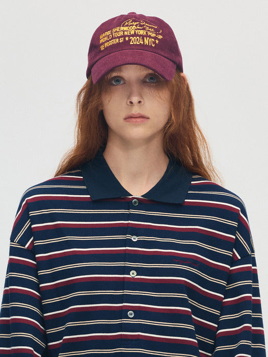 Margesherwood Corduroy New York Ballcap burgundy