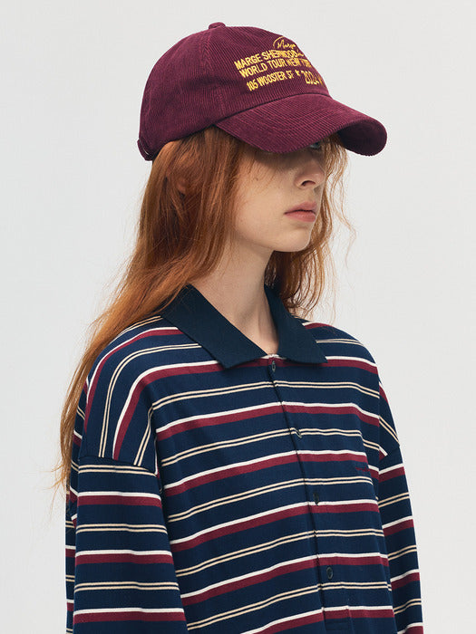 Margesherwood Corduroy New York Ballcap burgundy