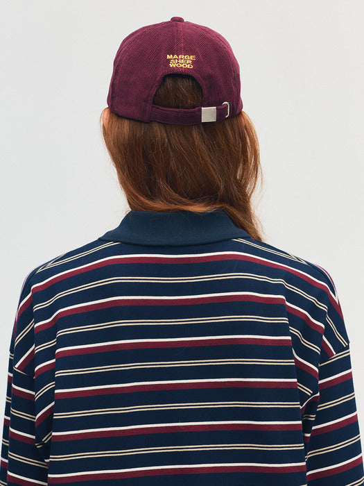 Margesherwood Corduroy New York Ballcap burgundy