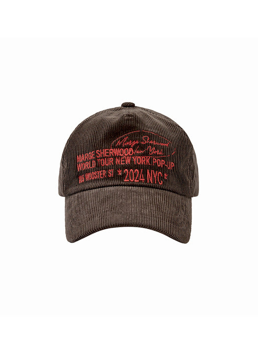 Margesherwood Corduroy New York Ballcap brown