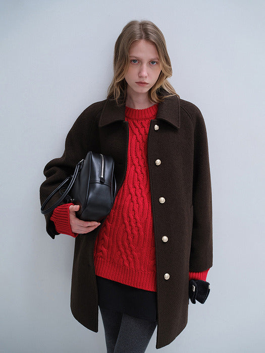 [dunst] UNISEX CLASSIC FISHERMAN SWEATER RED_UDSW4D122R2