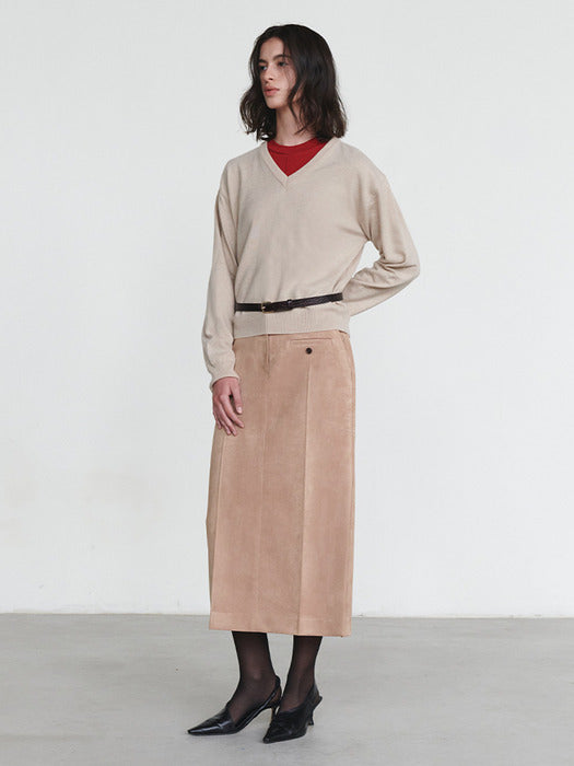 Loeuvre Faux-Suede Pencil Skirt