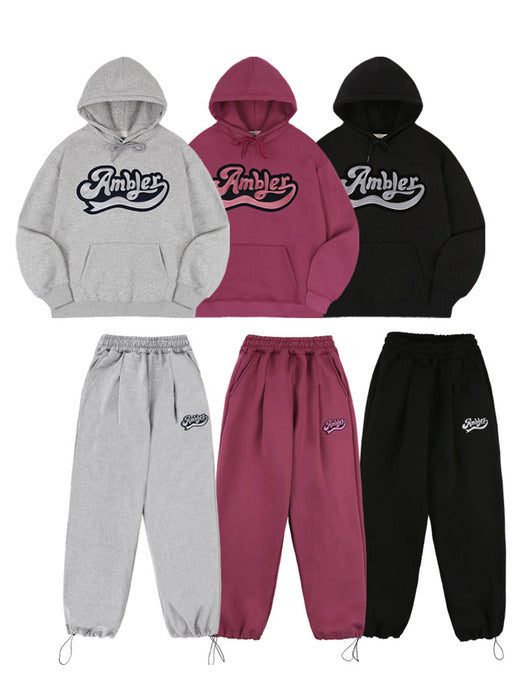 [ambler] BIG AMBLER Hoodie&Sweat Pants SET-UP AHP1112 AP803 (3 Color)