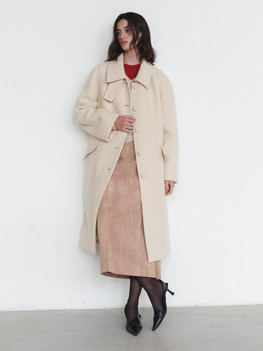 [loeuvre] Wide Collar Hairy Coat SW4WH915-CW