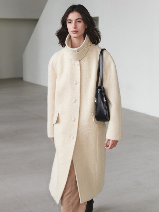 [loeuvre] Wide Collar Hairy Coat SW4WH915-CW