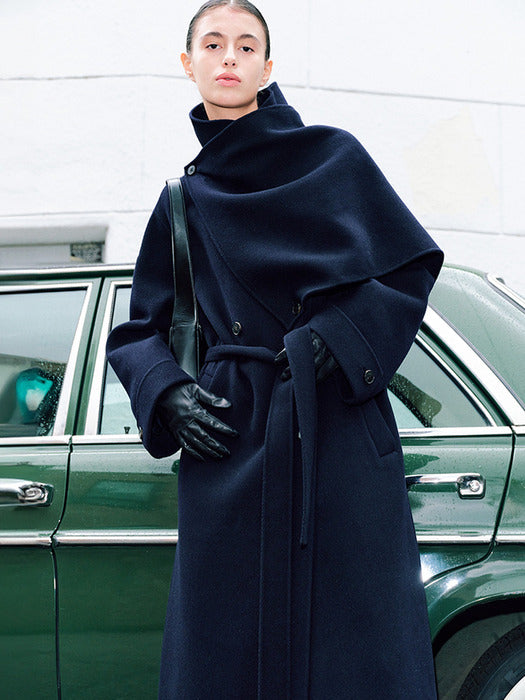 loeuvre Belted Wool Muffler Coat SW4WH901-24 - View 2