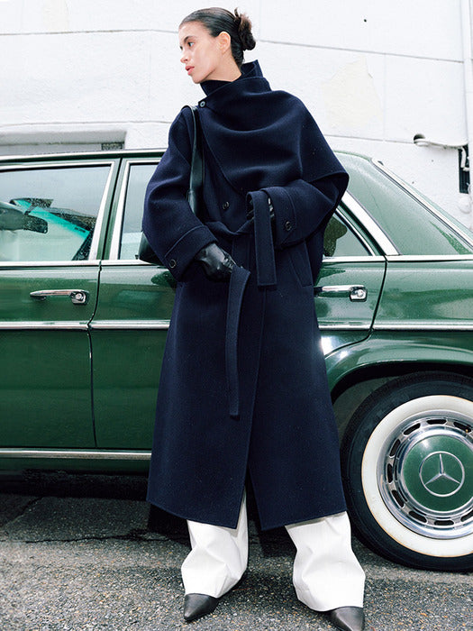 loeuvre Belted Wool Muffler Coat SW4WH901-24