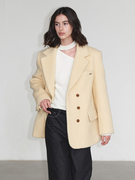 Loeuvre Quilted Lined Alpaca Jacket