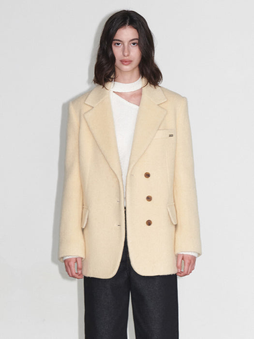 Loeuvre Quilted Lined Alpaca Jacket