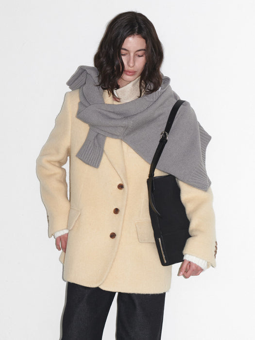 Loeuvre Quilted Lined Alpaca Jacket