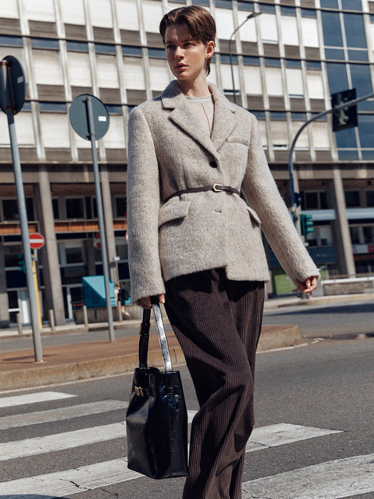 [loeuvre] Wool Blended Single Breasted Jacket SW4XJ441-90