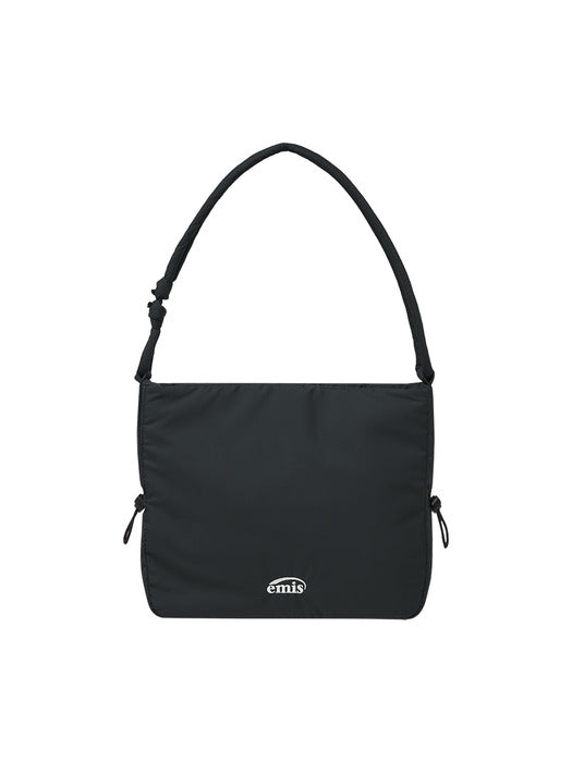 [emis] PUFFER STRING SHOULDER BAG-BLACK