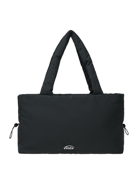 [emis] PUFFER STRING TOTE BAG-BLACK