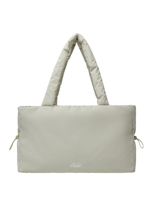 [emis] PUFFER STRING TOTE BAG-BEIGE