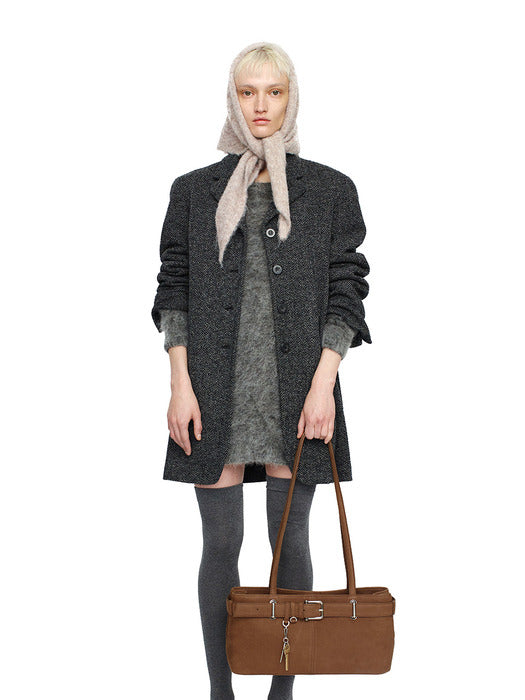 [osoi] SHOULDER BROCLE [NUBUCK BROWN]