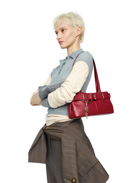 [osoi] SHOULDER BROCLE MINI [PLUM RED]