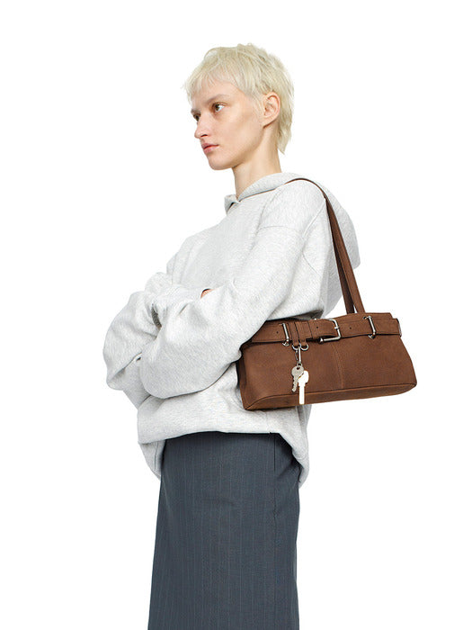 [osoi] SHOULDER BROCLE MINI [NUBUCK BROWN]