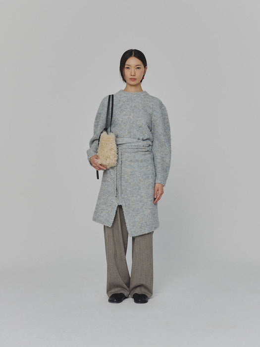 [amomento] MIX BOUCLE CROP KNIT(2COLORS)