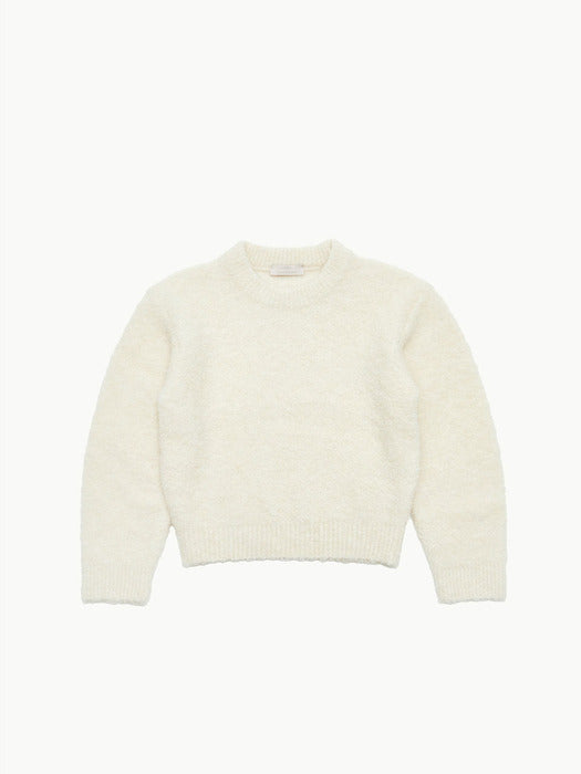 [amomento] MIX BOUCLE CROP KNIT(2COLORS)