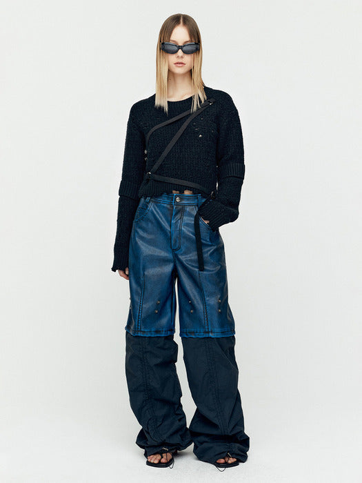[andersson bell] NORA STRAP KNIT PULLOVER atb1196w(BLACK)