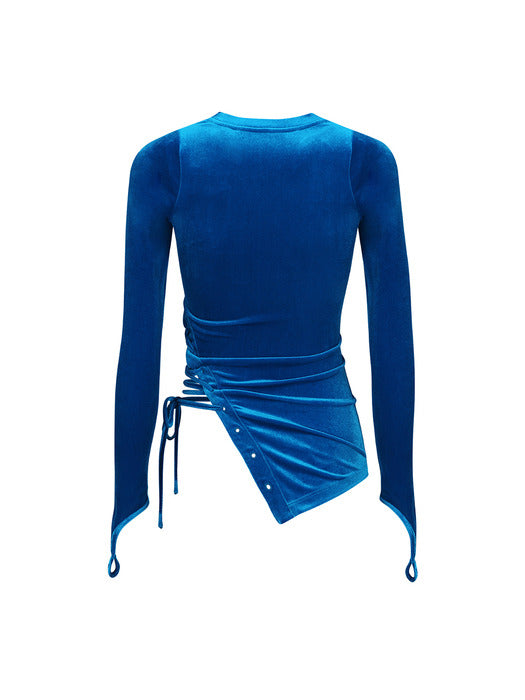 [andersson bell] VELVET CUT-OUT TOP atb1181w(BLUE)