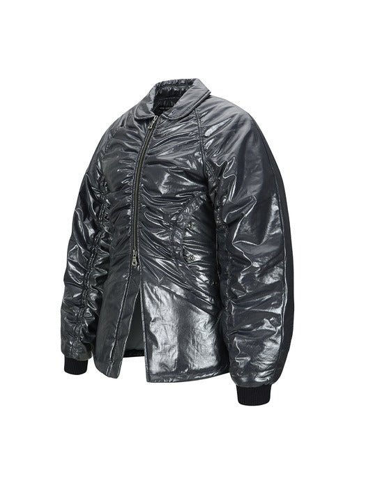 [andersson bell] LUNA BACK-CORSET BOMBER JACKET awa655w(NAVY)