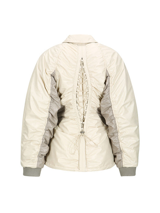 [andersson bell] LUNA BACK-CORSET BOMBER JACKET awa654w(IVORY)