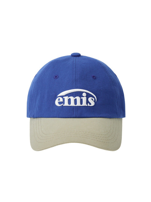 Emis New Logo Mix Ball Cap(Renewal)-Beige/Blue